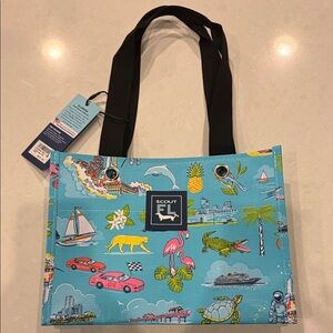 Scout Vibrant Blue Tote with Black Handles